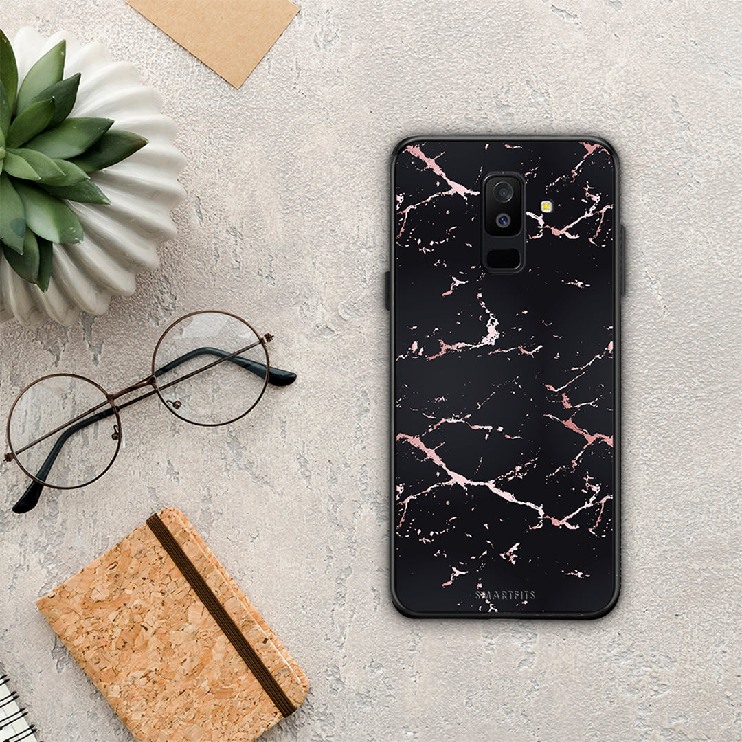 Marble Black Rosegold - Samsung Galaxy A6+ 2018 case