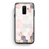 Thumbnail for 4 - samsung A6 Plus Hexagon Pink Marble case, cover, bumper