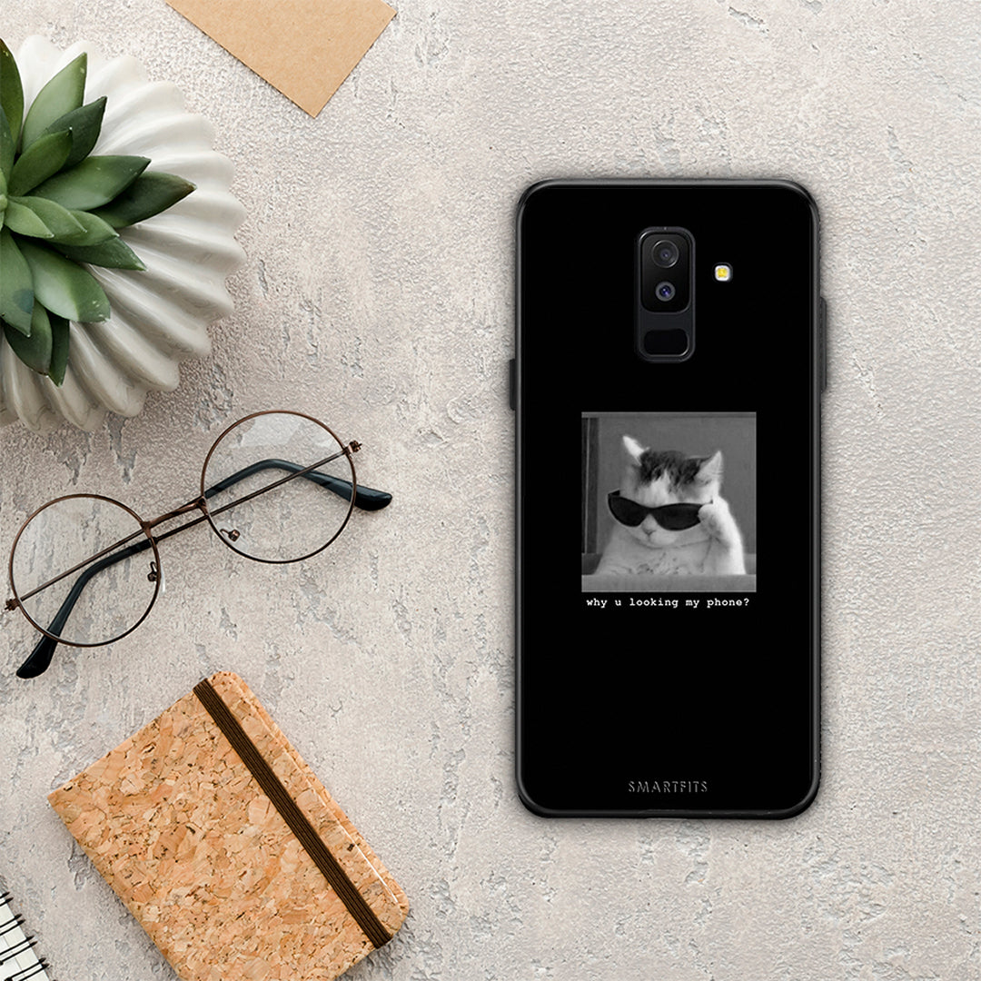 Meme Cat - Samsung Galaxy A6+ 2018 case