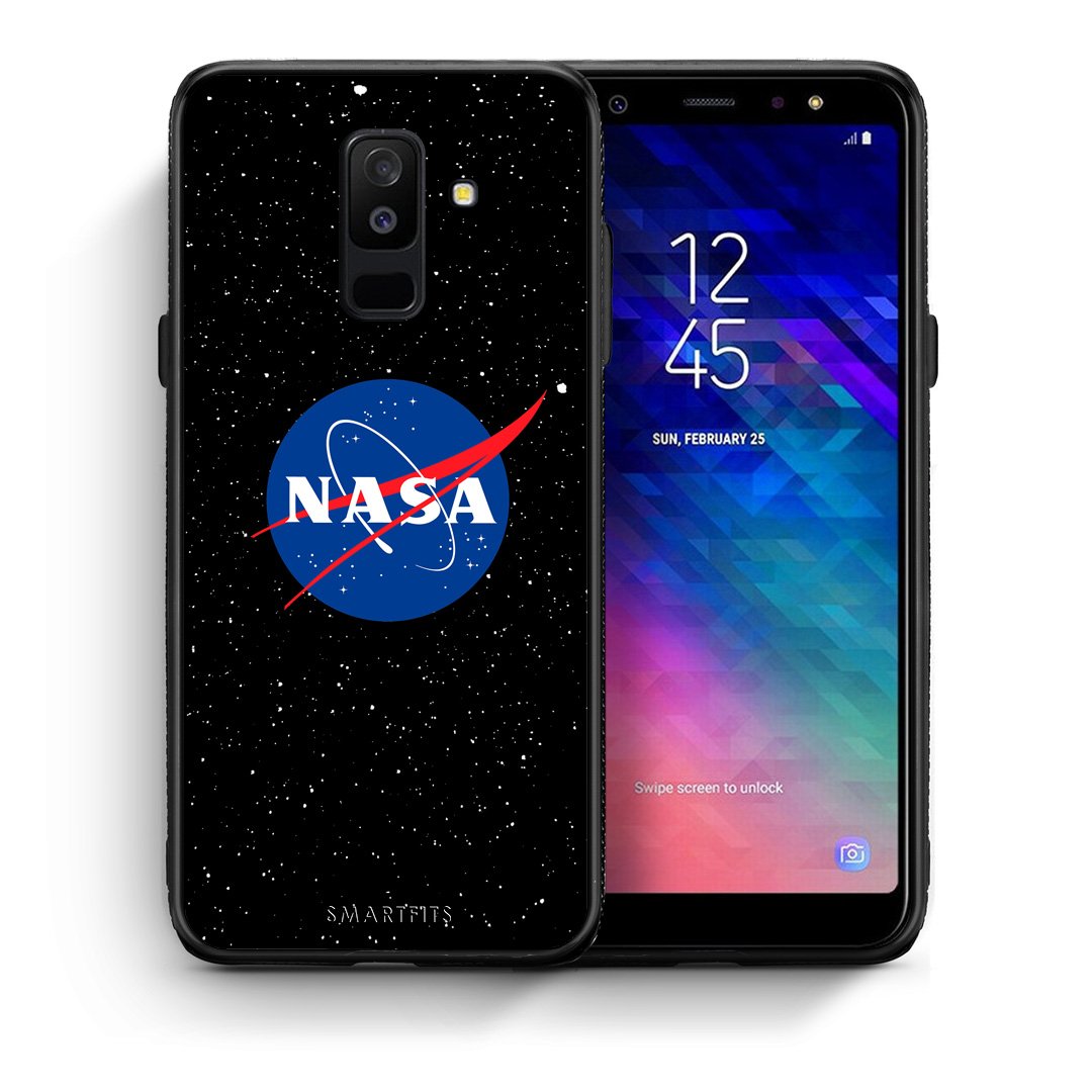 Θήκη Samsung A6+ 2018 NASA PopArt από τη Smartfits με σχέδιο στο πίσω μέρος και μαύρο περίβλημα | Samsung A6+ 2018 NASA PopArt case with colorful back and black bezels