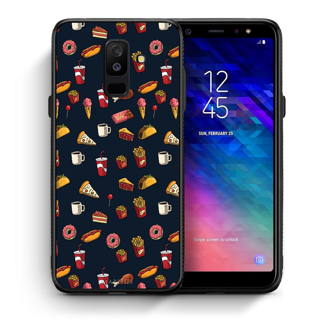 Θήκη Samsung A6+ 2018 Hungry Random από τη Smartfits με σχέδιο στο πίσω μέρος και μαύρο περίβλημα | Samsung A6+ 2018 Hungry Random case with colorful back and black bezels
