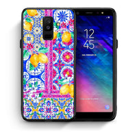 Thumbnail for Θήκη Samsung A6+ 2018 Retro Spring από τη Smartfits με σχέδιο στο πίσω μέρος και μαύρο περίβλημα | Samsung A6+ 2018 Retro Spring case with colorful back and black bezels