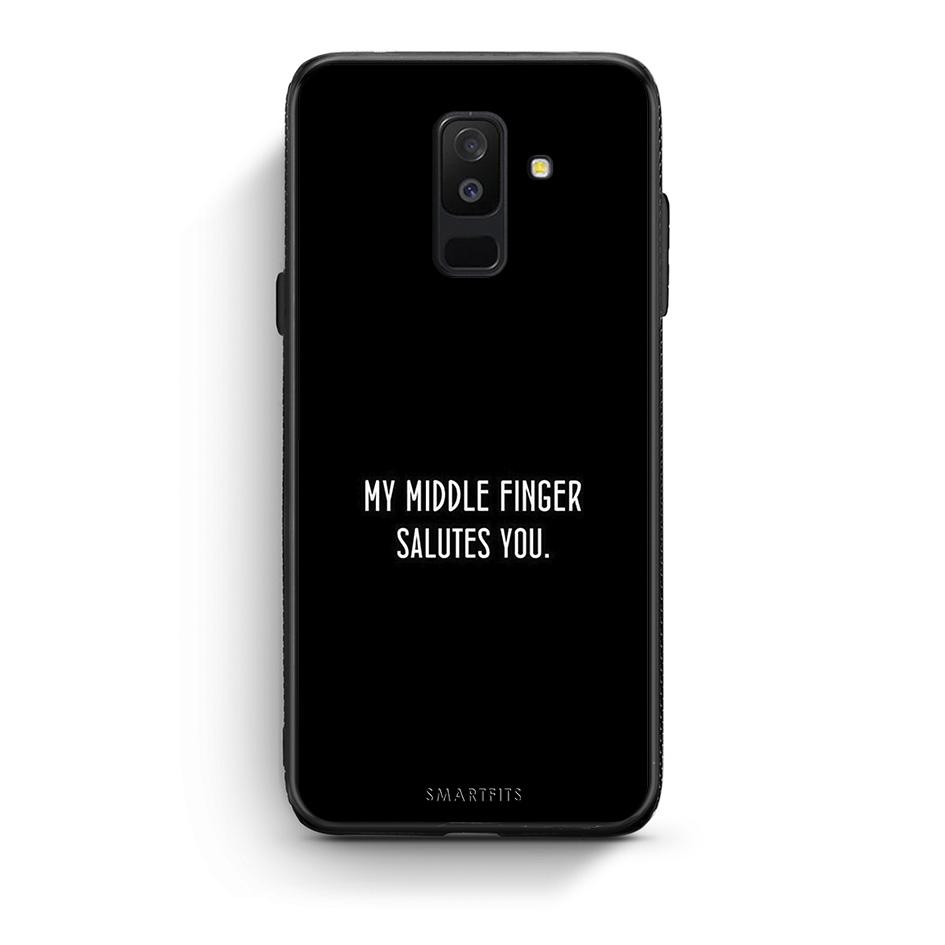 samsung A6 Plus Salute θήκη από τη Smartfits με σχέδιο στο πίσω μέρος και μαύρο περίβλημα | Smartphone case with colorful back and black bezels by Smartfits
