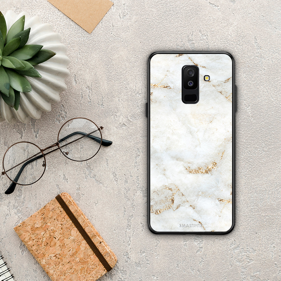 White Gold Marble - Samsung Galaxy A6+ 2018 case