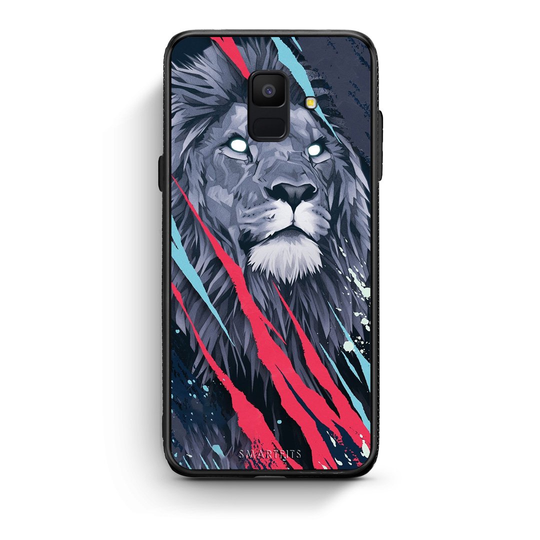 4 - samsung A6 Lion Designer PopArt case, cover, bumper