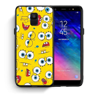 Thumbnail for Θήκη Samsung A6 2018 Sponge PopArt από τη Smartfits με σχέδιο στο πίσω μέρος και μαύρο περίβλημα | Samsung A6 2018 Sponge PopArt case with colorful back and black bezels