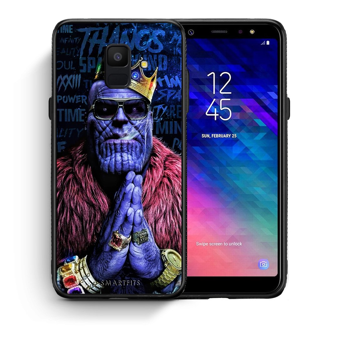Θήκη Samsung A6 2018 Thanos PopArt από τη Smartfits με σχέδιο στο πίσω μέρος και μαύρο περίβλημα | Samsung A6 2018 Thanos PopArt case with colorful back and black bezels
