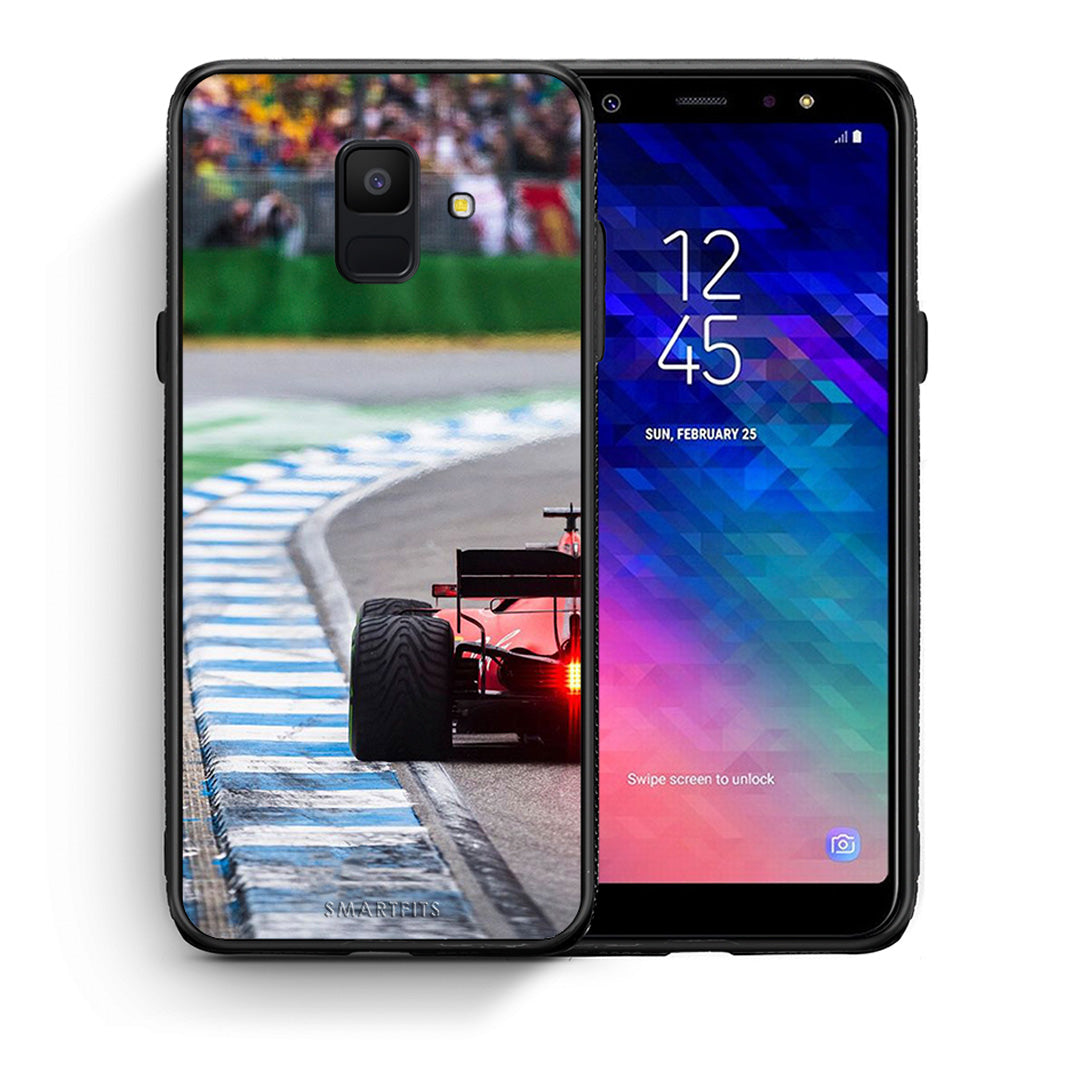 Θήκη Samsung A6 2018 Racing Vibes από τη Smartfits με σχέδιο στο πίσω μέρος και μαύρο περίβλημα | Samsung A6 2018 Racing Vibes case with colorful back and black bezels