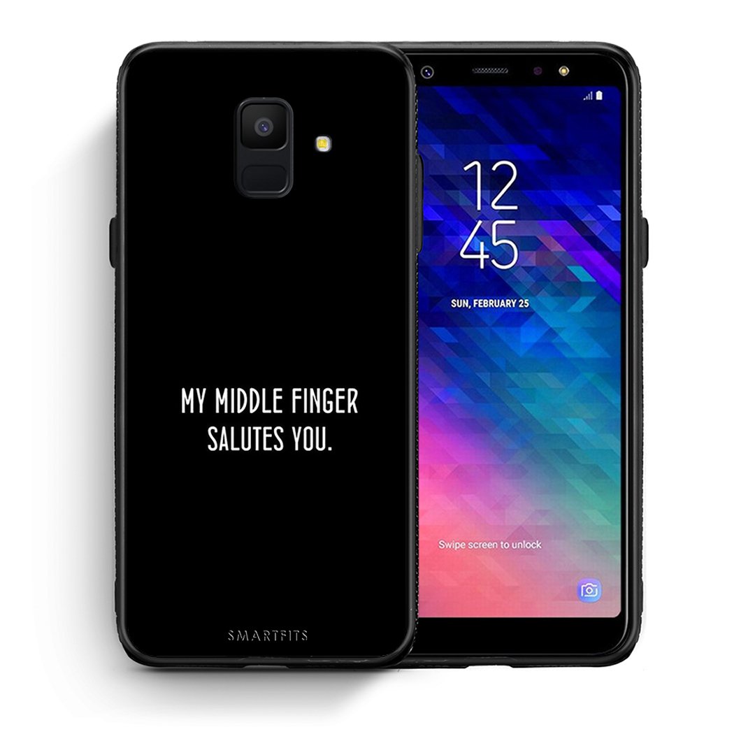 Θήκη Samsung A6 2018 Salute από τη Smartfits με σχέδιο στο πίσω μέρος και μαύρο περίβλημα | Samsung A6 2018 Salute case with colorful back and black bezels