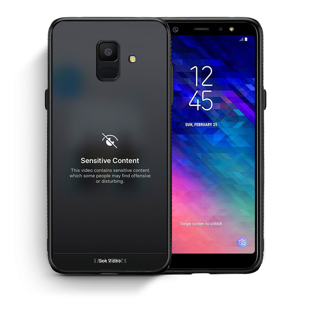 Θήκη Samsung A6 2018 Sensitive Content από τη Smartfits με σχέδιο στο πίσω μέρος και μαύρο περίβλημα | Samsung A6 2018 Sensitive Content case with colorful back and black bezels