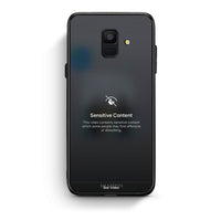 Thumbnail for samsung A6 Sensitive Content θήκη από τη Smartfits με σχέδιο στο πίσω μέρος και μαύρο περίβλημα | Smartphone case with colorful back and black bezels by Smartfits