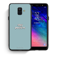 Thumbnail for Θήκη Samsung A6 2018 Positive Text από τη Smartfits με σχέδιο στο πίσω μέρος και μαύρο περίβλημα | Samsung A6 2018 Positive Text case with colorful back and black bezels