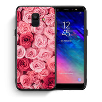 Thumbnail for Θήκη Samsung A6 2018 RoseGarden Valentine από τη Smartfits με σχέδιο στο πίσω μέρος και μαύρο περίβλημα | Samsung A6 2018 RoseGarden Valentine case with colorful back and black bezels