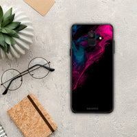 Thumbnail for Watercolor Pink Black - Samsung Galaxy A6 2018 case