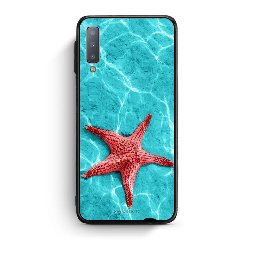 samsung A7 Red Starfish Θήκη από τη Smartfits με σχέδιο στο πίσω μέρος και μαύρο περίβλημα | Smartphone case with colorful back and black bezels by Smartfits