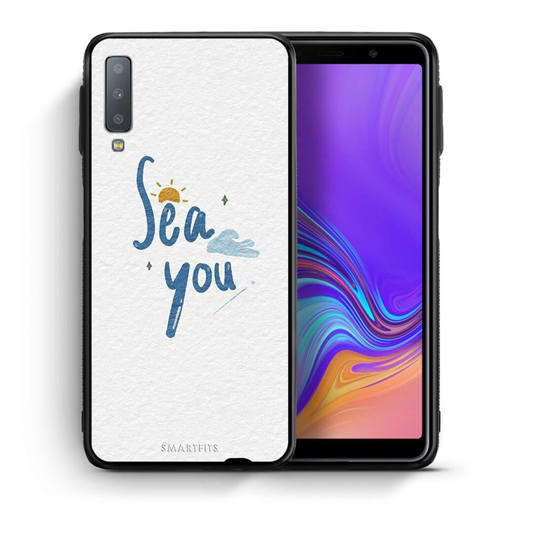 Θήκη Samsung A7 2018 Sea You από τη Smartfits με σχέδιο στο πίσω μέρος και μαύρο περίβλημα | Samsung A7 2018 Sea You case with colorful back and black bezels