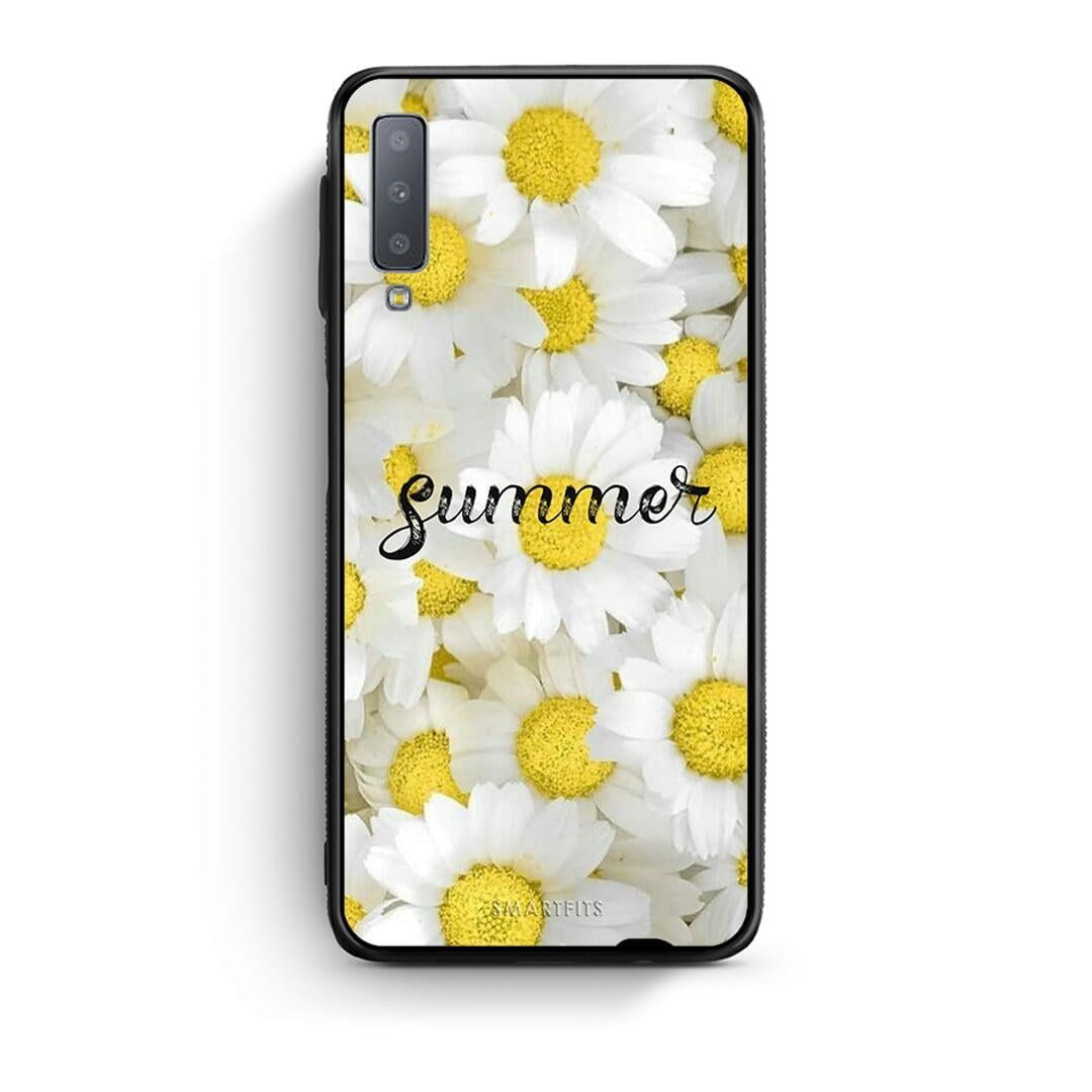 samsung A7 Summer Daisies Θήκη από τη Smartfits με σχέδιο στο πίσω μέρος και μαύρο περίβλημα | Smartphone case with colorful back and black bezels by Smartfits