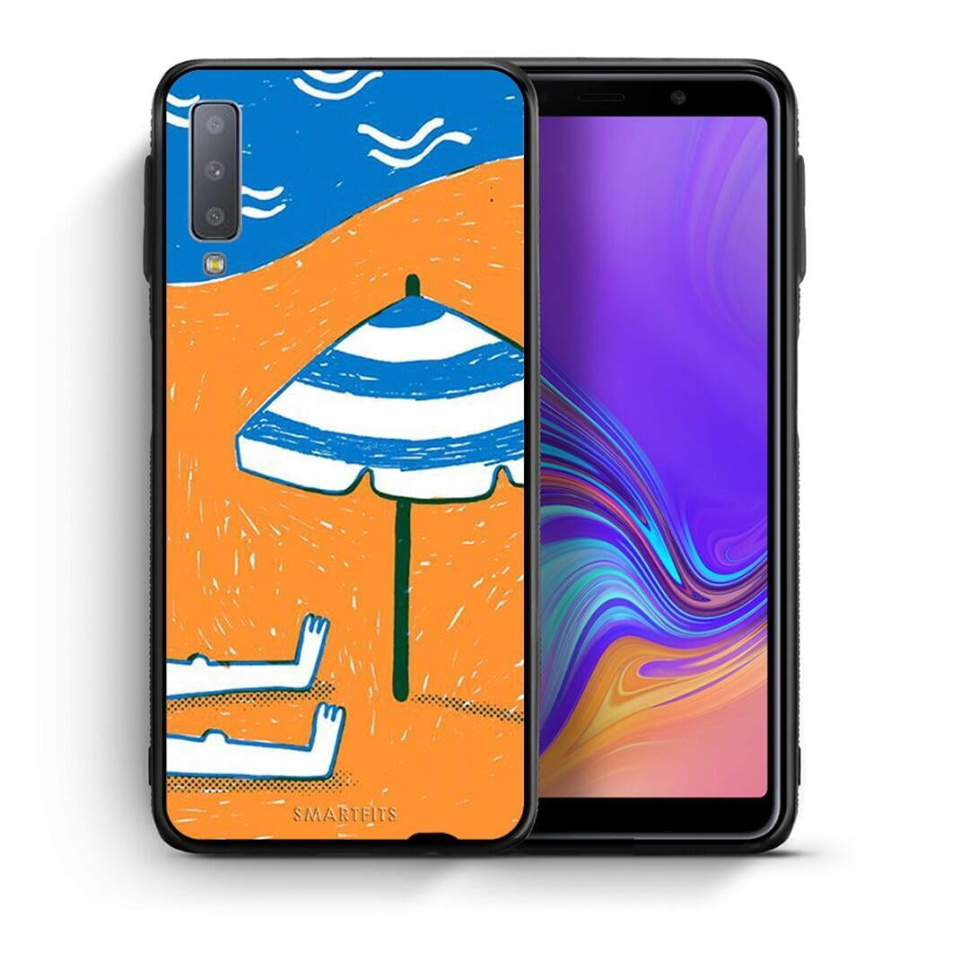 Θήκη Samsung A7 2018 Summering από τη Smartfits με σχέδιο στο πίσω μέρος και μαύρο περίβλημα | Samsung A7 2018 Summering case with colorful back and black bezels