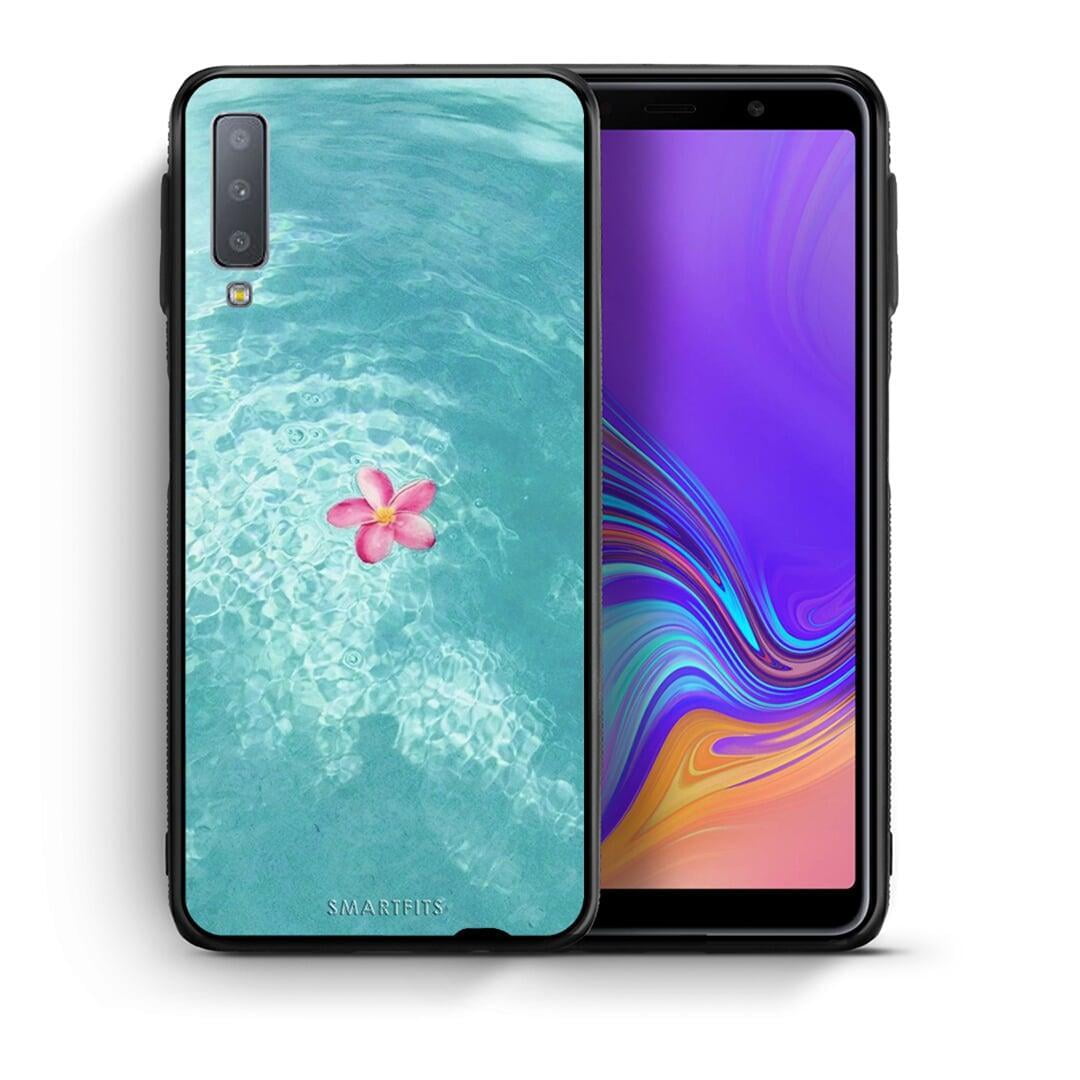 Θήκη Samsung A7 2018 Water Flower από τη Smartfits με σχέδιο στο πίσω μέρος και μαύρο περίβλημα | Samsung A7 2018 Water Flower case with colorful back and black bezels