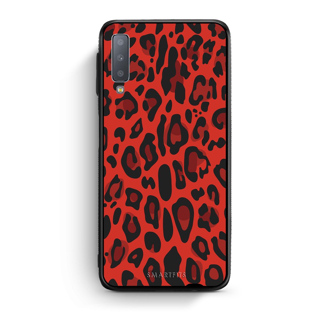 4 - samsung galaxy A7 Red Leopard Animal case, cover, bumper