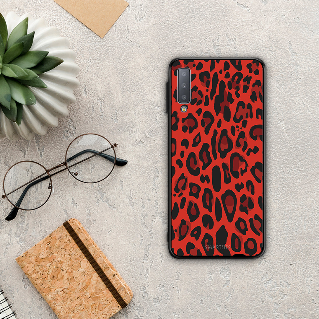 Animal Red Leopard - Samsung Galaxy A7 2018 case