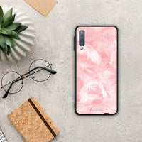Thumbnail for Boho Pink Feather - Samsung Galaxy A7 2018 case