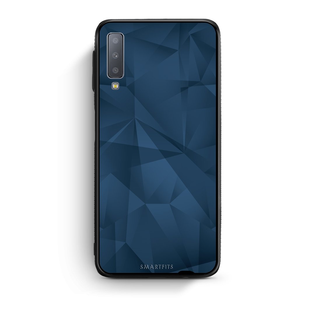 39 - samsung galaxy A7  Blue Abstract Geometric case, cover, bumper