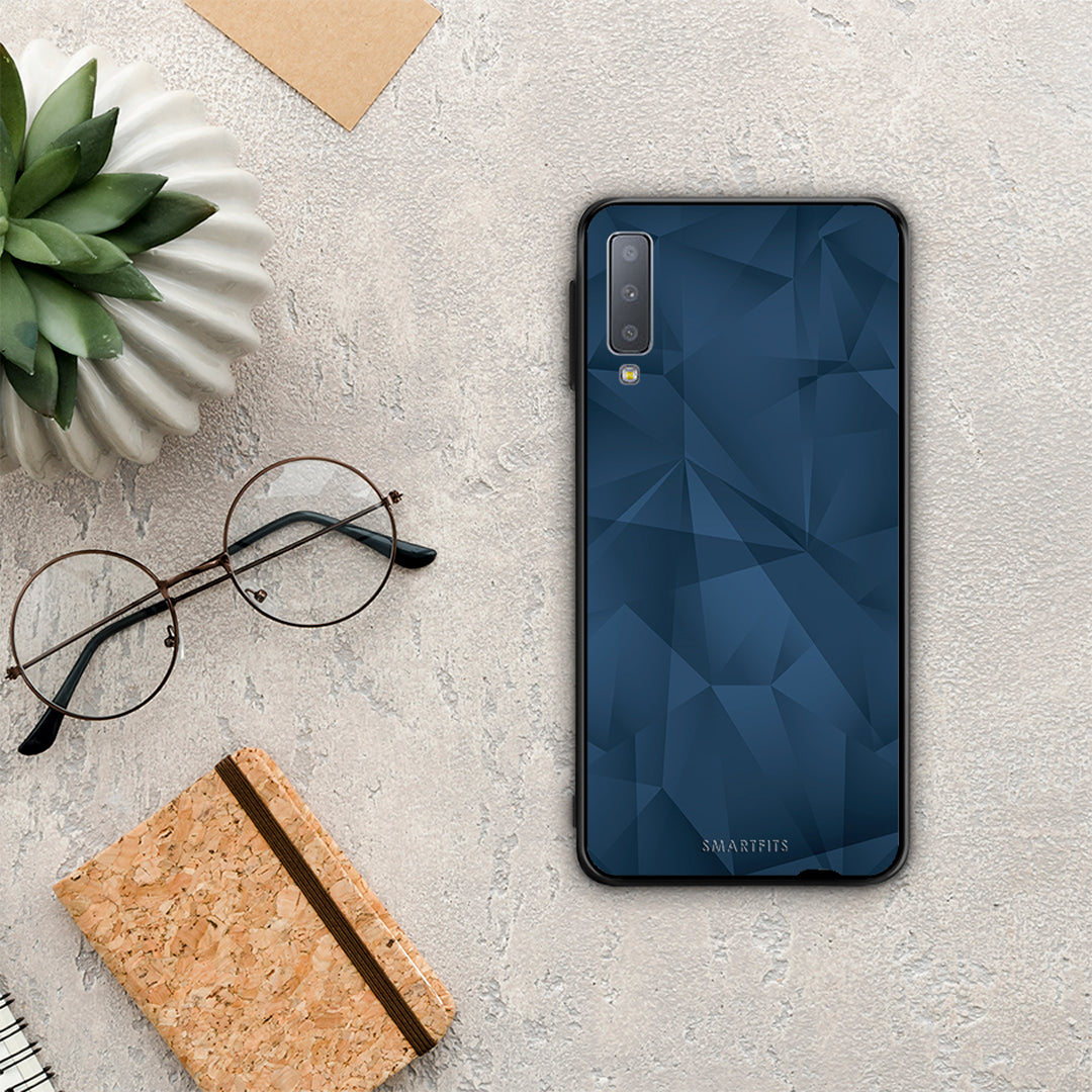 Geometric Blue Abstract - Samsung Galaxy A7 2018 case