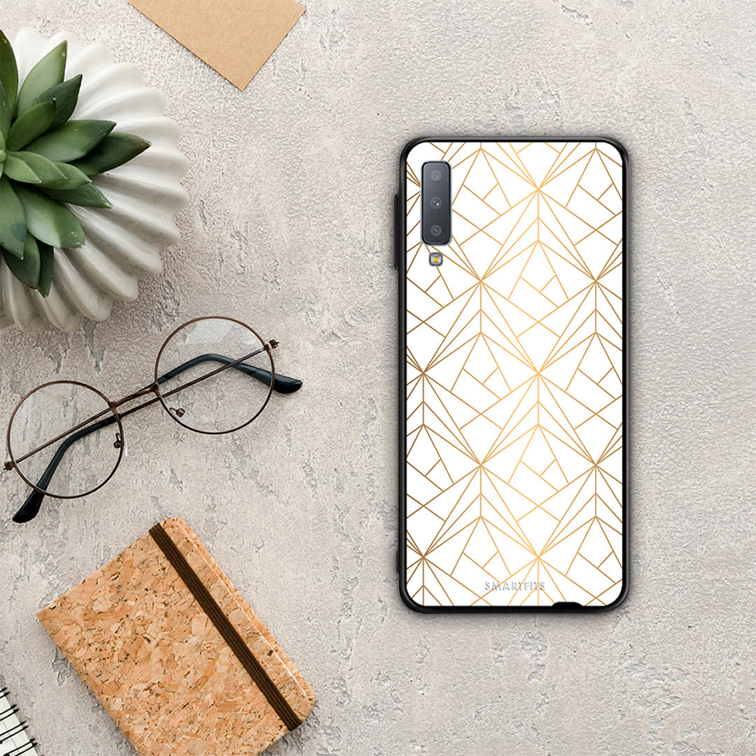Geometric Luxury White - Samsung Galaxy A7 2018 case