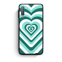 Thumbnail for samsung A7 Green Hearts θήκη από τη Smartfits με σχέδιο στο πίσω μέρος και μαύρο περίβλημα | Smartphone case with colorful back and black bezels by Smartfits