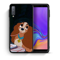 Thumbnail for Θήκη Αγίου Βαλεντίνου Samsung A7 2018 Lady And Tramp 2 από τη Smartfits με σχέδιο στο πίσω μέρος και μαύρο περίβλημα | Samsung A7 2018 Lady And Tramp 2 case with colorful back and black bezels