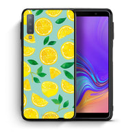 Thumbnail for Θήκη Samsung A7 2018 Lemons από τη Smartfits με σχέδιο στο πίσω μέρος και μαύρο περίβλημα | Samsung A7 2018 Lemons case with colorful back and black bezels
