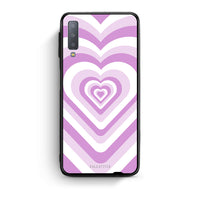 Thumbnail for samsung A7 Lilac Hearts θήκη από τη Smartfits με σχέδιο στο πίσω μέρος και μαύρο περίβλημα | Smartphone case with colorful back and black bezels by Smartfits