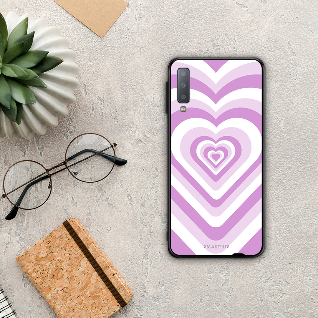 Lilac Hearts - Samsung Galaxy A7 2018 θήκη