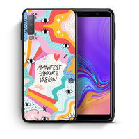 Thumbnail for Θήκη Samsung A7 2018 Manifest Your Vision από τη Smartfits με σχέδιο στο πίσω μέρος και μαύρο περίβλημα | Samsung A7 2018 Manifest Your Vision case with colorful back and black bezels