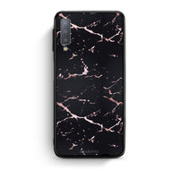 Thumbnail for 4 - samsung galaxy A7  Black Rosegold Marble case, cover, bumper