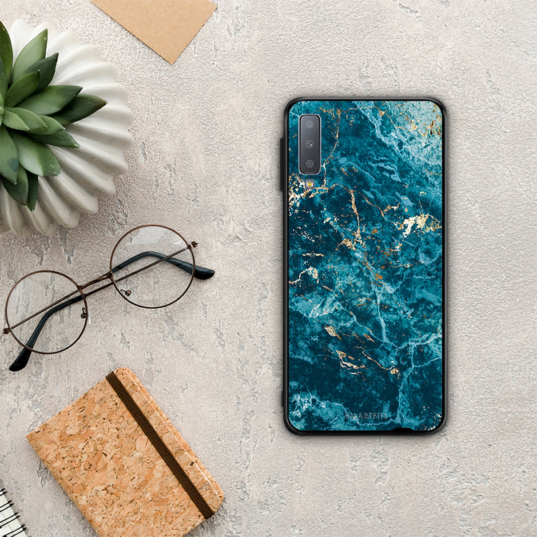Marble Blue - Samsung Galaxy A7 2018 case