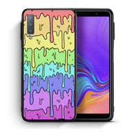 Thumbnail for Θήκη Samsung A7 2018 Melting Rainbow από τη Smartfits με σχέδιο στο πίσω μέρος και μαύρο περίβλημα | Samsung A7 2018 Melting Rainbow case with colorful back and black bezels
