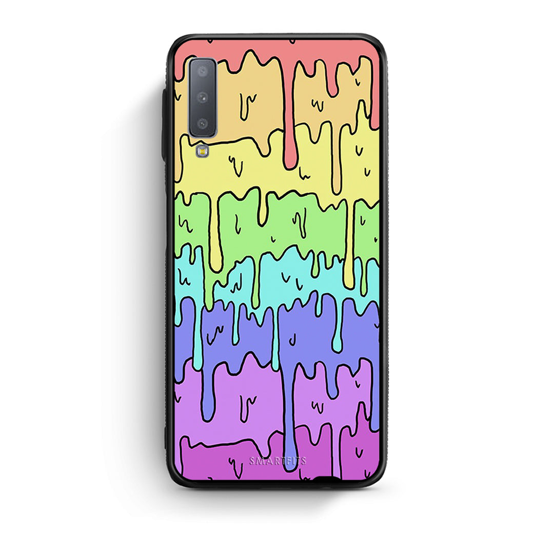 samsung A7 Melting Rainbow θήκη από τη Smartfits με σχέδιο στο πίσω μέρος και μαύρο περίβλημα | Smartphone case with colorful back and black bezels by Smartfits