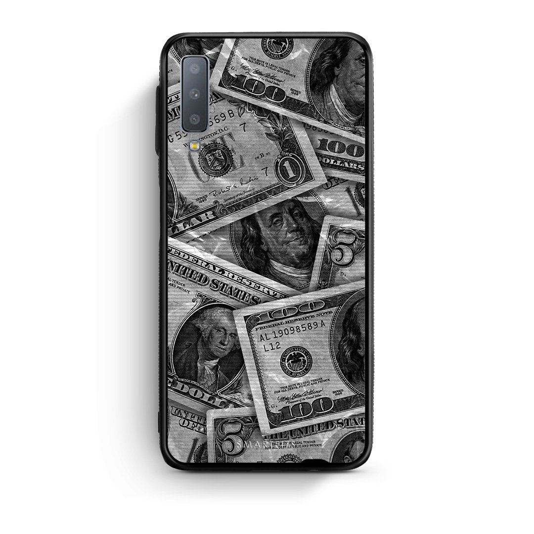 samsung A7 Money Dollars θήκη από τη Smartfits με σχέδιο στο πίσω μέρος και μαύρο περίβλημα | Smartphone case with colorful back and black bezels by Smartfits