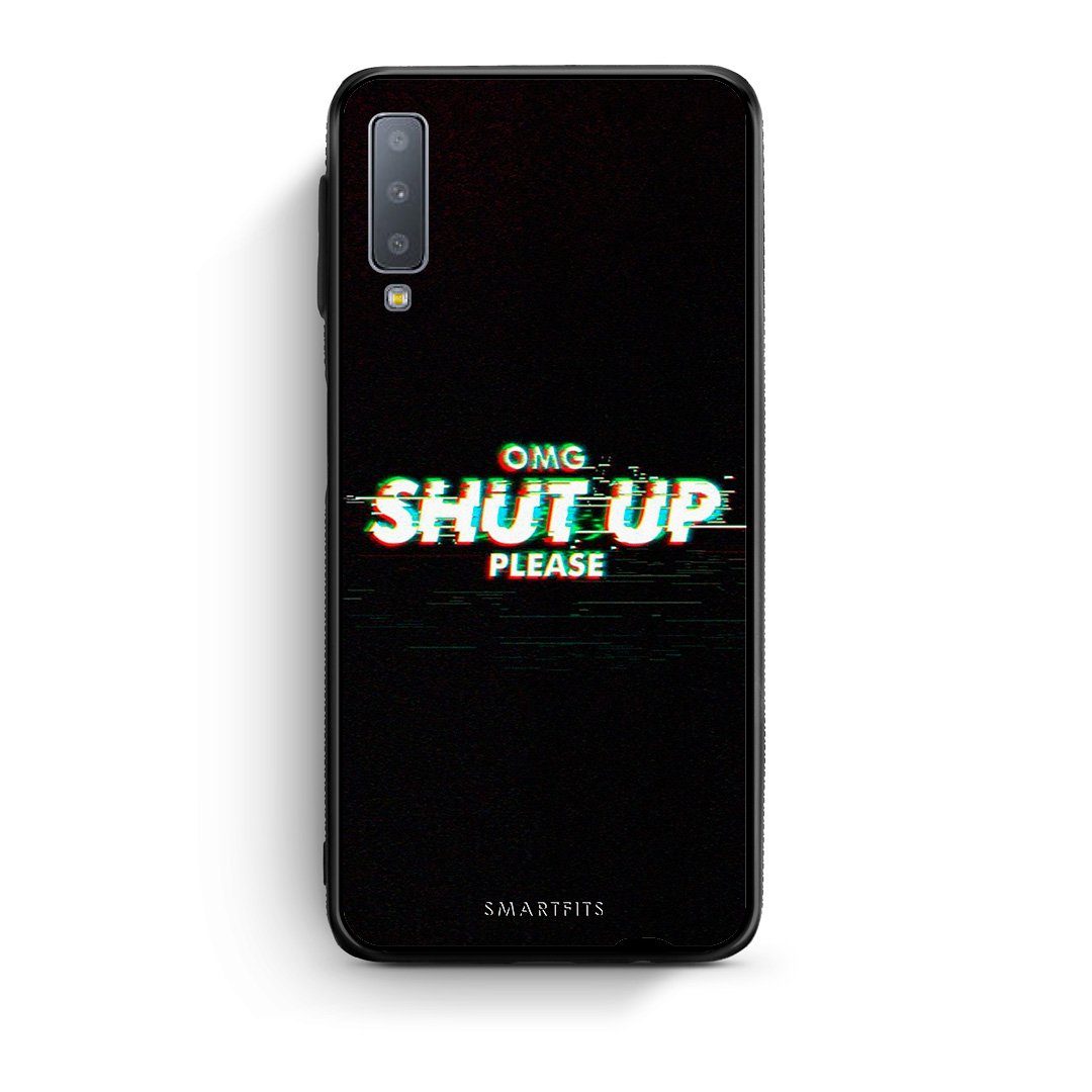 samsung A7 OMG ShutUp θήκη από τη Smartfits με σχέδιο στο πίσω μέρος και μαύρο περίβλημα | Smartphone case with colorful back and black bezels by Smartfits