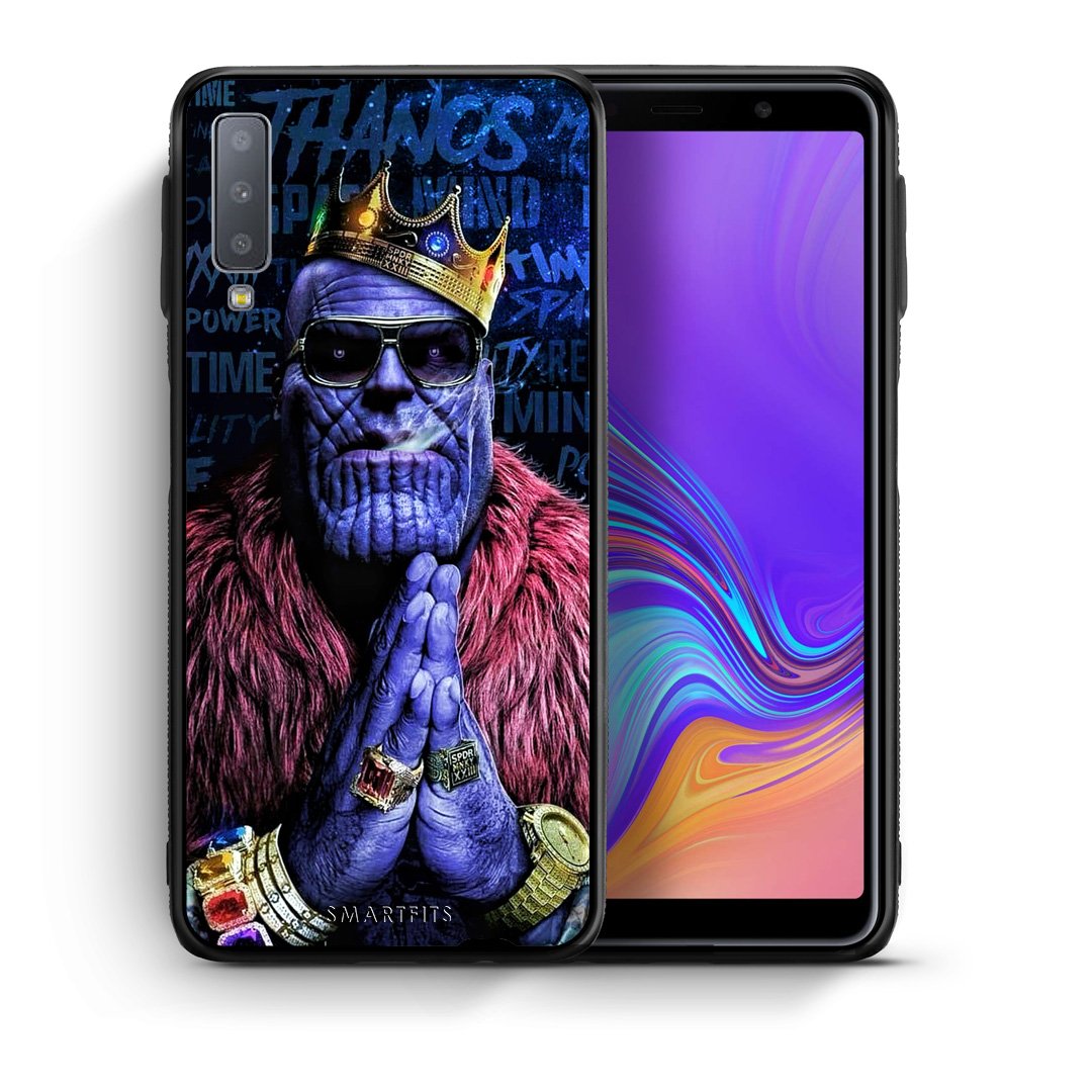 Θήκη Samsung A7 2018 Thanos PopArt από τη Smartfits με σχέδιο στο πίσω μέρος και μαύρο περίβλημα | Samsung A7 2018 Thanos PopArt case with colorful back and black bezels
