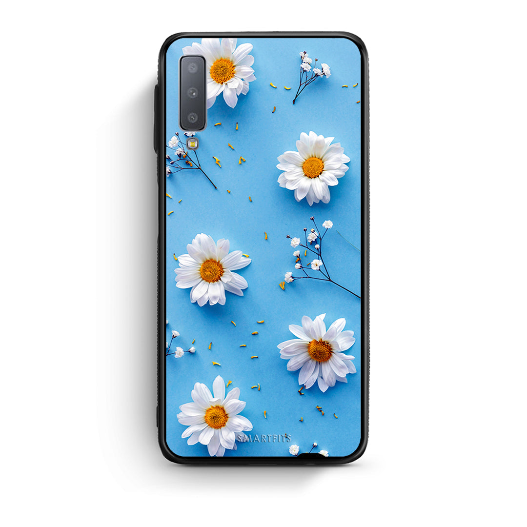 samsung A7 Real Daisies θήκη από τη Smartfits με σχέδιο στο πίσω μέρος και μαύρο περίβλημα | Smartphone case with colorful back and black bezels by Smartfits