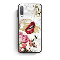 Thumbnail for samsung A7 Red Lips θήκη από τη Smartfits με σχέδιο στο πίσω μέρος και μαύρο περίβλημα | Smartphone case with colorful back and black bezels by Smartfits