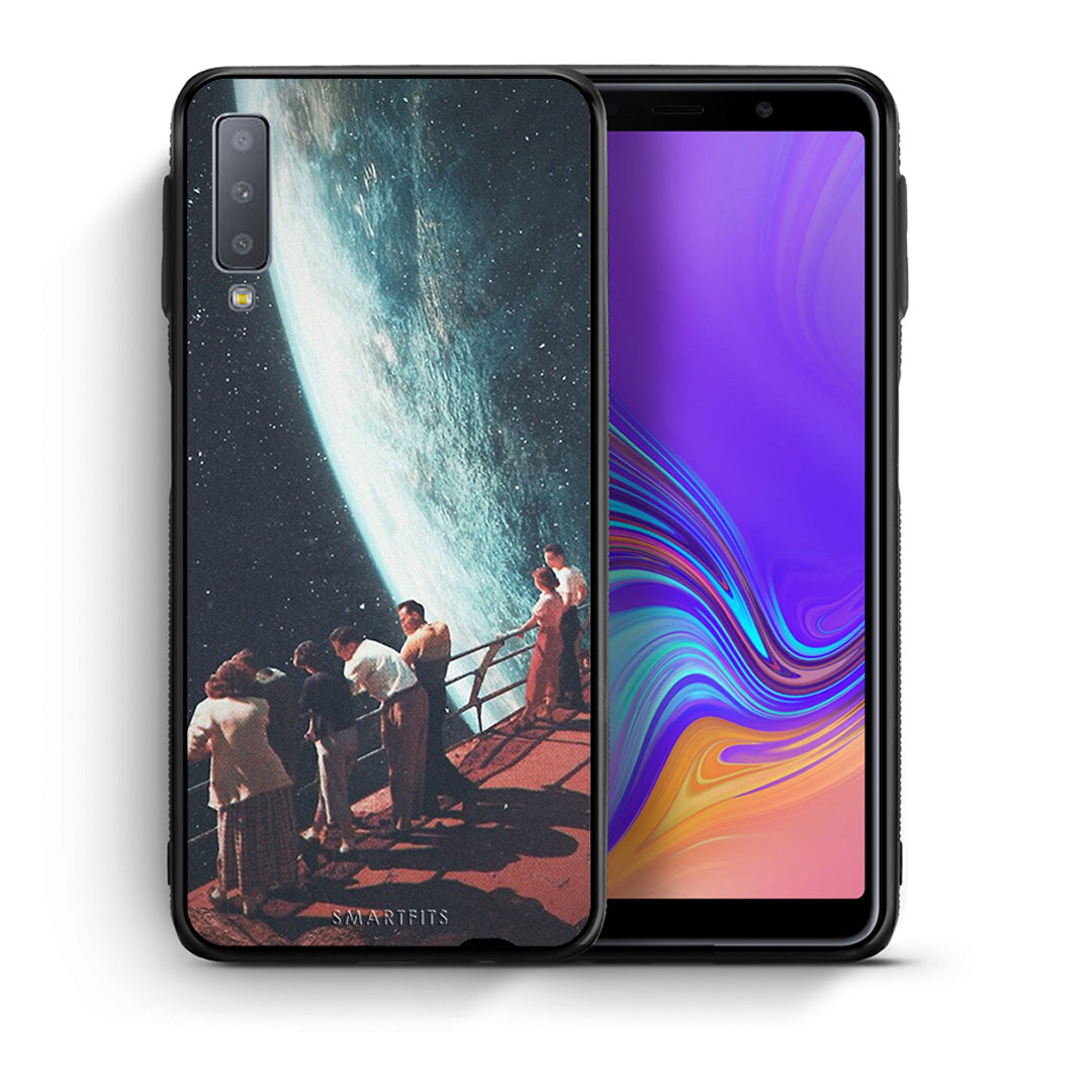 Θήκη Samsung A7 2018 Surreal View από τη Smartfits με σχέδιο στο πίσω μέρος και μαύρο περίβλημα | Samsung A7 2018 Surreal View case with colorful back and black bezels