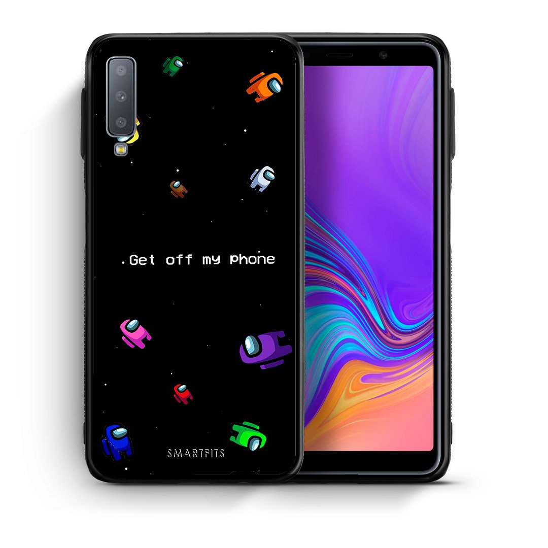 Θήκη Samsung A7 2018 AFK Text από τη Smartfits με σχέδιο στο πίσω μέρος και μαύρο περίβλημα | Samsung A7 2018 AFK Text case with colorful back and black bezels