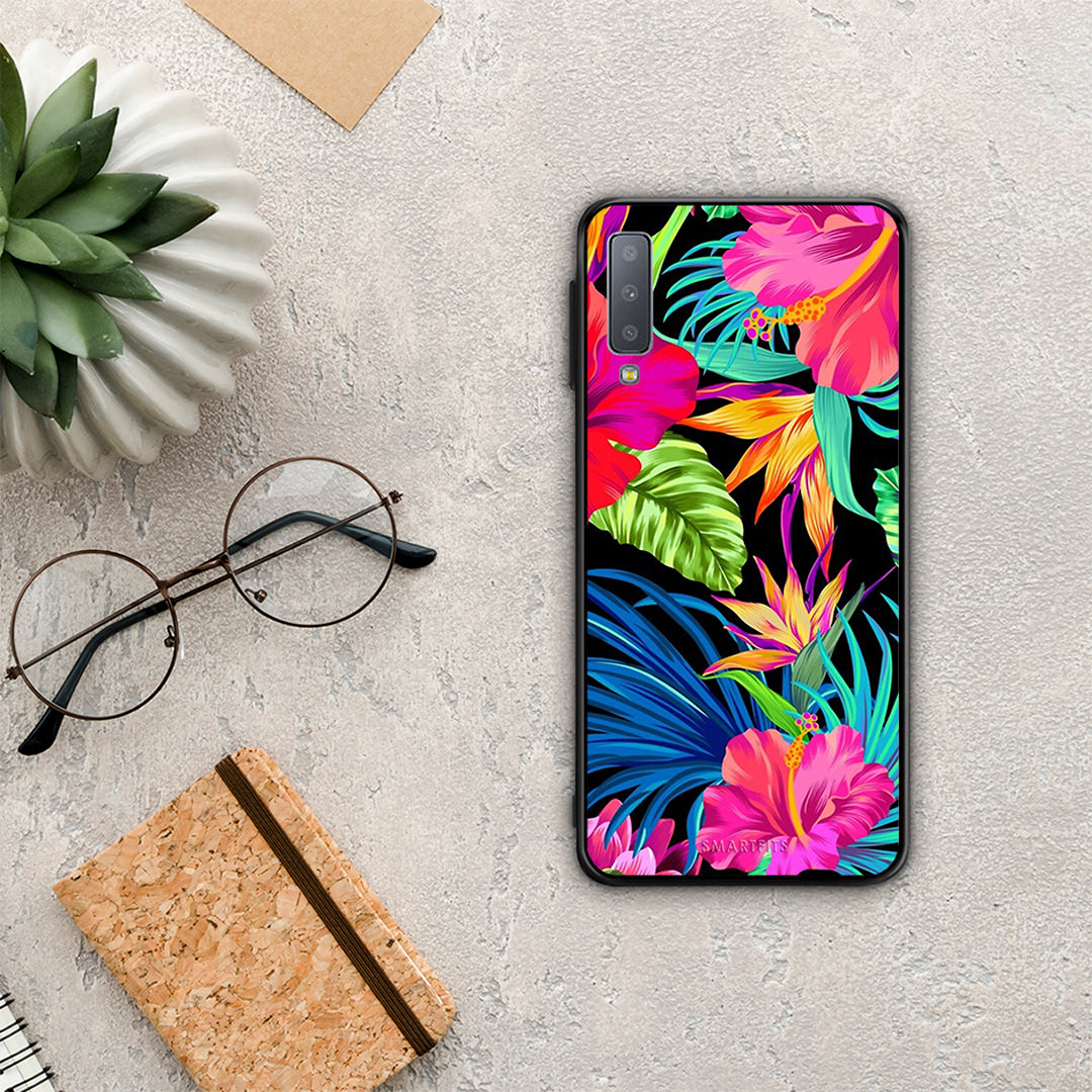 Tropical Flowers - Samsung Galaxy A7 2018 case