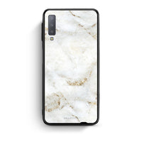 Thumbnail for samsung A7 White Gold Marble θήκη από τη Smartfits με σχέδιο στο πίσω μέρος και μαύρο περίβλημα | Smartphone case with colorful back and black bezels by Smartfits