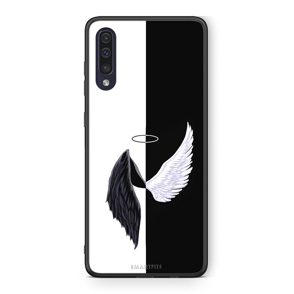 Samsung A70 Angels Demons θήκη από τη Smartfits με σχέδιο στο πίσω μέρος και μαύρο περίβλημα | Smartphone case with colorful back and black bezels by Smartfits
