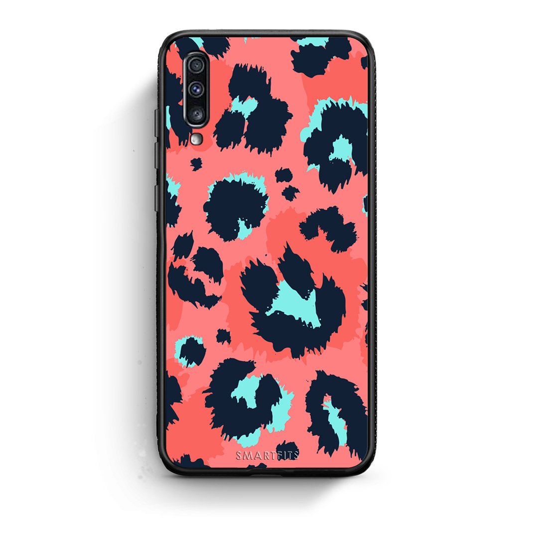 22 - Samsung A70  Pink Leopard Animal case, cover, bumper